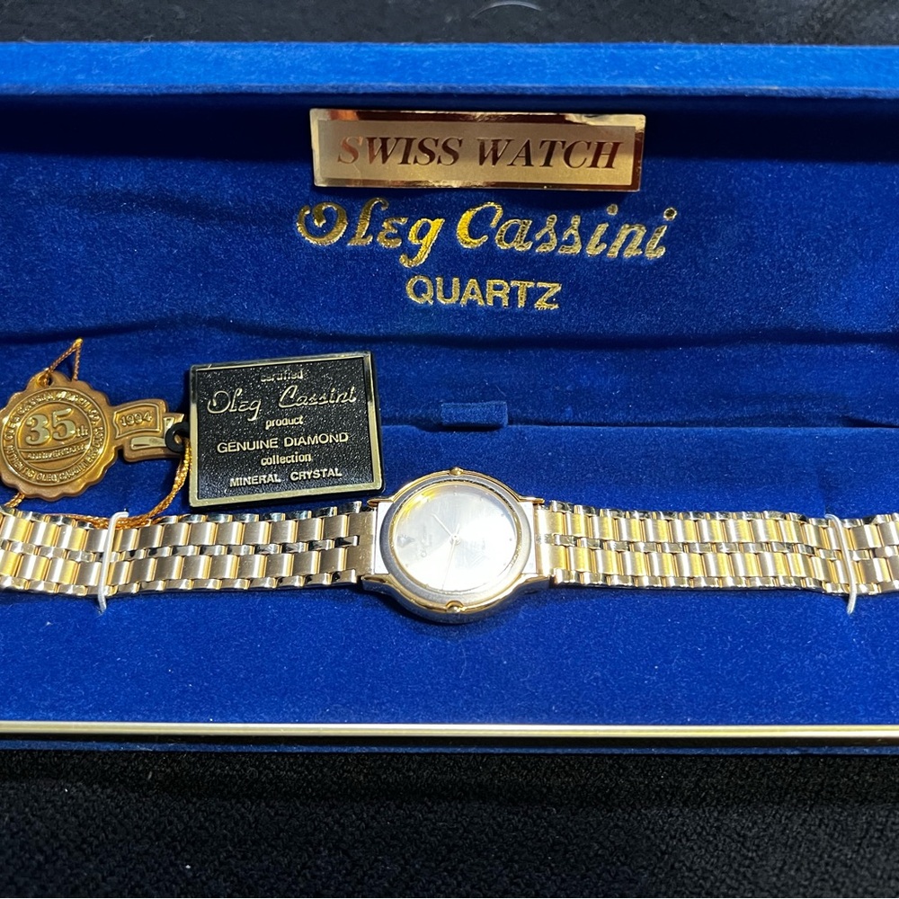 Oleg Cassini Gold and Silver Quartz Watch